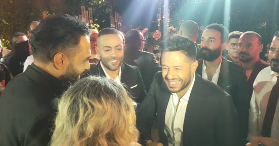 محمد حماقى ورامى جمال ومصطفى حجاج يحيون حفل زفاف تامر عاشور.. صور