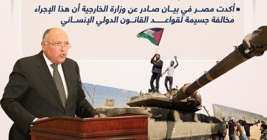 مصر ترفض مطالبة جيش إسرائيل لسكان غزة بمغادرة منازلهم والتوجه جنوبا.. إنفوجراف