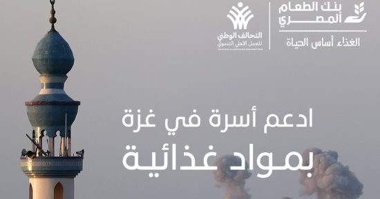 بنك الطعام المصري يرسل قافلة إغاثة للأشقاء الفلسطينيين بقطاع غزة