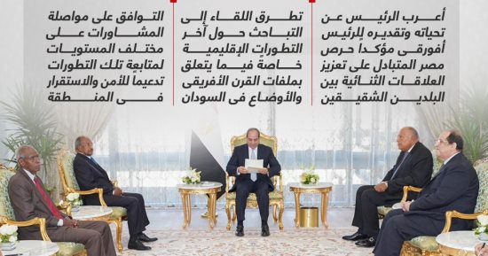 الرئيس السيسى يتسلم رسالة خطية من نظيره الإريترى لتعزيز العلاقات.. إنفوجراف