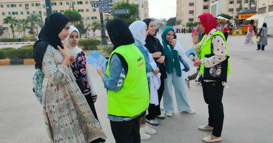 حملات للتوعية بخطورة المواد المخدرة في قرية بدسوق وجامعة كفر الشيخ.. صور
