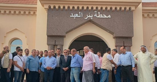 وزير النقل يتفقد مشروع إعادة تأهيل خط الفردان - بئر العبد بطول 100 كم