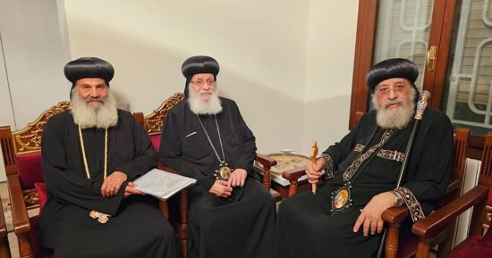 أسقفا تورينو وهولندا يقدمان تقريرا للبابا تواضروس عن دير الأنبا أنطونيوس بألمانيا