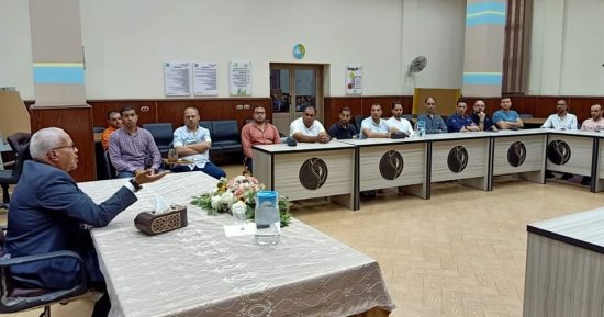 رئيس مياه المنوفية يناقش مع مسئولى الأمن خطة حماية منشآت الشركة