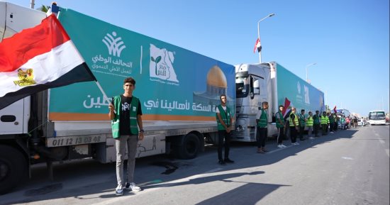 جهود مصرية متواصلة لدعم القضية الفلسطينية.. القاهرة تواصل جهودها لإدخال المساعدات الإنسانية لغزة.. مئات الأطنان من الغذاء والدواء على أبواب رفح استعدادا للدخول.. الأمم المتحدة تؤكد: مصر هى الأمل لمساعدة فلسطين