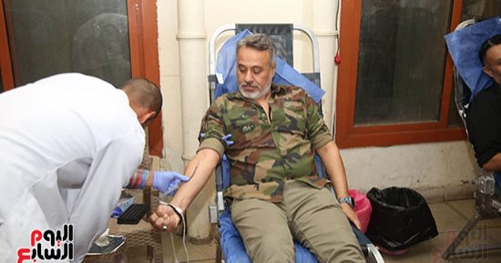 لجنة للتبرع بالدم فى نقابة الممثلين تضامنا مع فلسطين.. صور