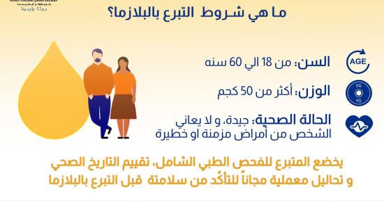 المشروع القومى لمشتقات البلازما يكشف شروطا خاصة للمتبرعين.. تفاصيل
