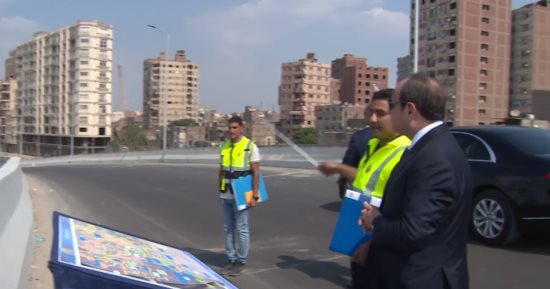 الرئيس السيسى يتفقد المحاور الرئيسية بالقاهرة بعد لقاء المستشار الألمانى