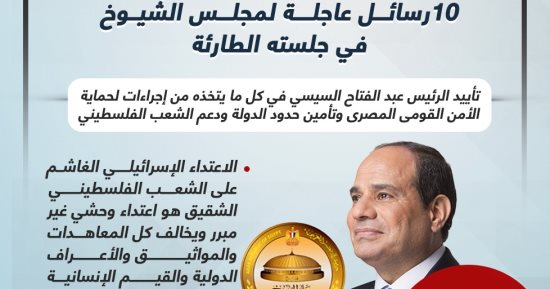 10 رسائل عاجلة لمجلس الشيوخ بجلسته الطارئة: نؤيد الرئيس لحماية أمن مصر القومى