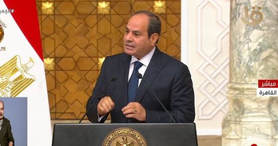 الرئيس السيسى: خالص التعازى فى ضحايا القصف الوحشى بالمستشفى المعمدانى