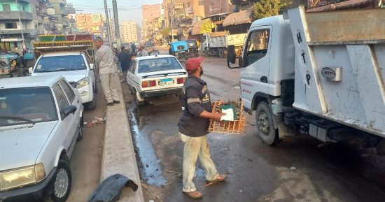 أعمال نظافة ورفع إشغالات بمراكز ومدن كفر الشيخ.. صور