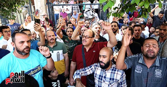 توافد المواطنين على ميدان الجيزة فى مظاهرة حاشدة لدعم فلسطين فى جمعة تحيا مصر