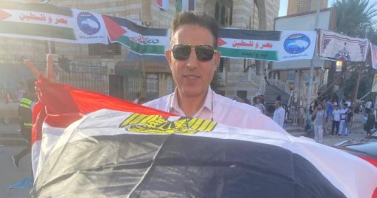 عضو اتحاد الكرة يشارك فى مسيرات شارع النصر للتضامن من الشعب الفلسطيني