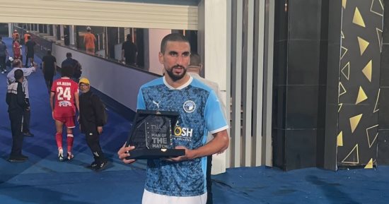 وليد الكرتى يحصد جائزة أفضل لاعب فى مباراة بيراميدز ومودرن فيوتشر