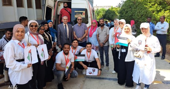 جامعة أسوان تواصل حملة التبرع بالدم للأخوة الفلسطينيين