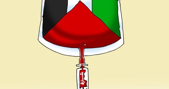 غزة تنزف دما فى كاريكاتير اليوم السابع