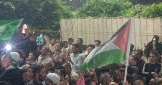 ‎أهالى كفر الشيخ يرفعون علم فلسطين فى الليلة الختامية للدسوقى ويدعون للشهداء بالرحمة