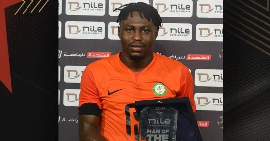 إسحاقو يعقوبو أفضل لاعب فى مباراة البنك الأهلى ومودرن فيوتشر