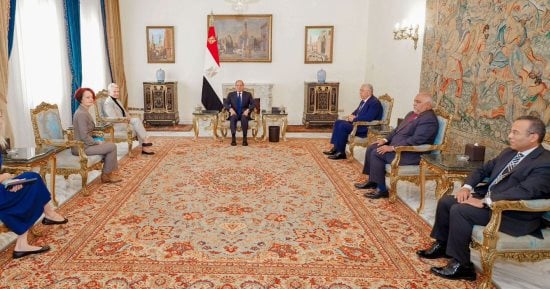 الرئيس السيسى يستقبل المديرة التنفيذية لبرنامج الغذاء العالمى