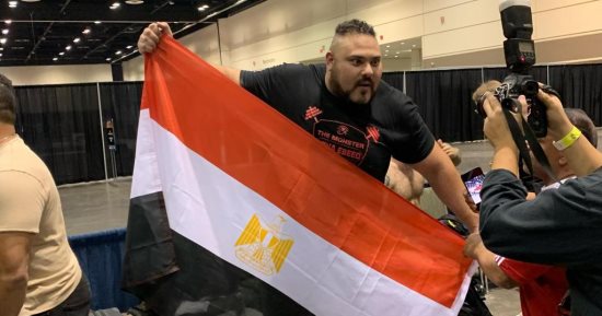 مينا عبيد يتوج بمستر أولمبيا فى القوة البدنية للعام الرابع على التوالي 