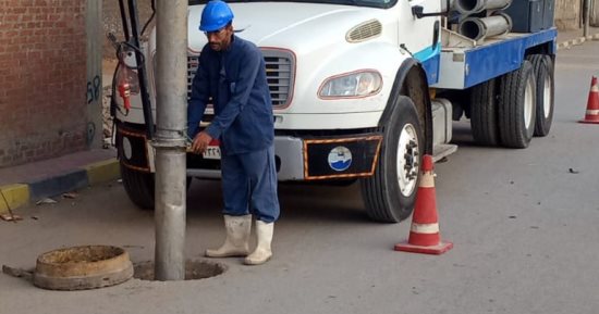 مياه المنوفية: تنفيذ خطة تطهير شبكات الصرف الصحى بجميع مناطق المحافظة