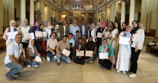 ورشة تعليمية عن الكتابة المسمارية بالمتحف المصرى بالتحرير