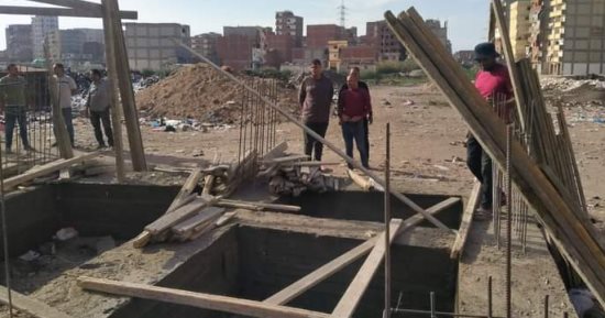 إيقاف 4 حالات بناء مخالف بعزبتى المراغى ومحسن فى المنتزه بالإسكندرية.. صور