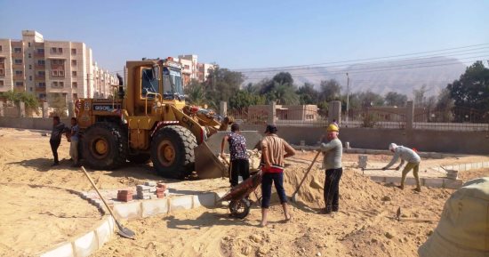 بدء أعمال إنشاء حديقة عامة بحى الكوثر فى سوهاج على مساحة 1.5 فدان