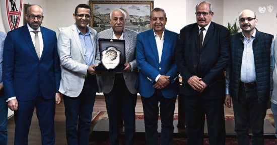 مجلس نقابة الصحفيين يزور نادى الزمالك ويلتقى حسين لبيب