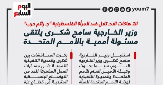 وزير الخارجية: انتهاكات الاحتلال ضد المرأة الفلسطينية جرائم حرب.. إنفوجراف