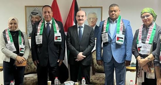 وفد مجلس نقابة الصحفيين بالإسكندرية يزور قنصل فلسطين