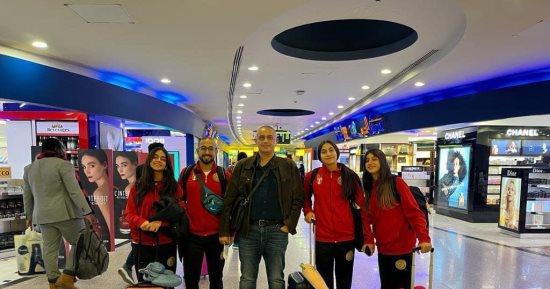 منتخب آنسات الترامبولين يغادر إلى إنجلترا للمشاركة فى بطولة العالم