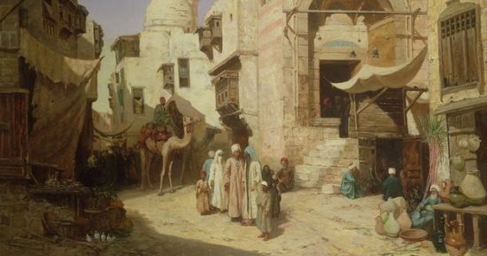 شاهد لوحة الفنان آرثر فراريس عن أحد شوارع مصر المحروسة