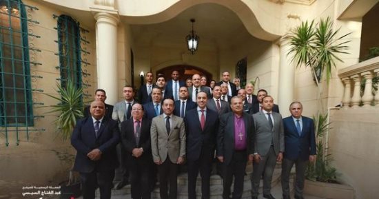 الحملة الرسمية للمرشح الرئاسي عبد الفتاح السيسي تزور رئاسة الطائفة الإنجيلية بالقاهرة