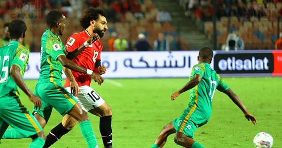 محمد صلاح يتقدم لمنتخب مصر بمرمى جيبوتى فى الدقيقة 17