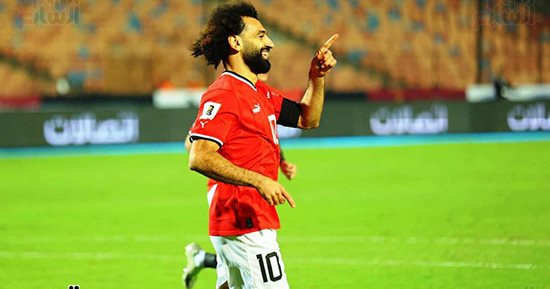 محمد صلاح يحرز الهدف الرابع له ولمنتخب مصر بمرمى جيبوتى في الدقيقة 55