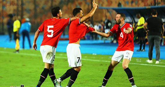 مشاركة حمدى فتحى وتريزيجية فى مباراة منتخب مصر أمام جيبوتى (3-0)