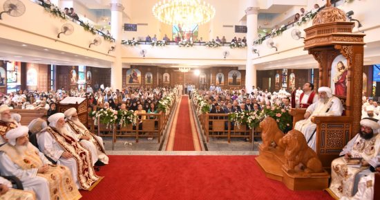 البابا تواضروس يبرز إنجازات الدولة خلال تدشين كنيسة يوحنا المعمدان بمصر القديمة