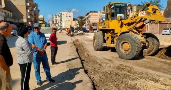 تطوير وتجميل الشوارع بحى المناخ فى بورسعيد لتحسين مستوى الخدمات.. صور