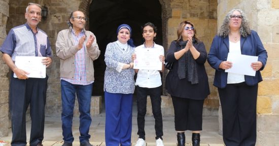 توزيع جوائز مسابقة الفنان التشكيلى آدم حنين للتعليم قبل الجامعى.. صور 