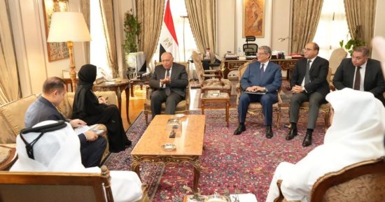 وزير الخارجية سامح شكرى يلتقى وزيرة التعاون الدولى بقطر