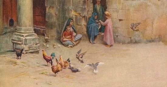 لوحة تجاوزت الـ 100 عام لمنزل مصرى بريشة الفنان الإنجليزى والتر تيندال (شاهد)