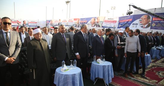 العاملون بالمالية والضرائب للرئيس السيسى: معاك هنكمل المشوار