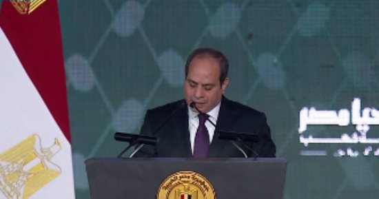 الرئيس السيسى: تاريخ كفاح مصر مقرون بالتضحيات من أجل القضية الفلسطينية
