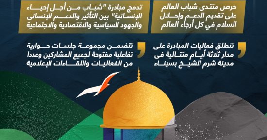 "شباب من أجل إحياء الإنسانية".. مبادرة جديدة من منتدى شباب العالم (إنفوجراف)