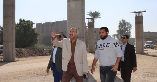 السكرتير العام المساعد لبنى سويف يتفقد مشروع كوبرى مزلقان طريق الواسطى /الفيوم