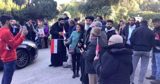 حشود للجالية المصرية بروما للتصويت فى الانتخابات الرئاسية بالخارج.. صور