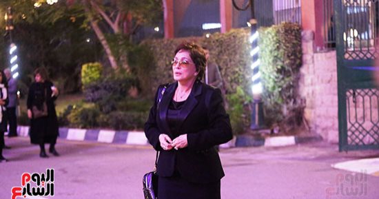 لبلبة وياسر جلال ونرمين الفقي فى عزاء أشرف عبد الغفور 