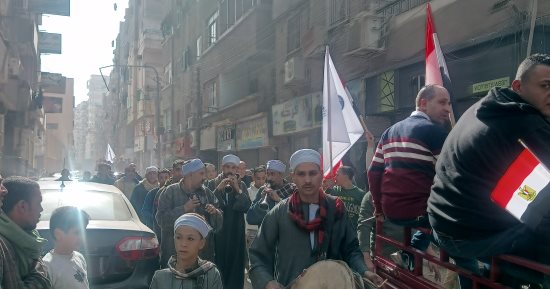 مسيرة بالأعلام فى سوهاج لحث المواطنين على المشاركة فى الانتخابات الرئاسية