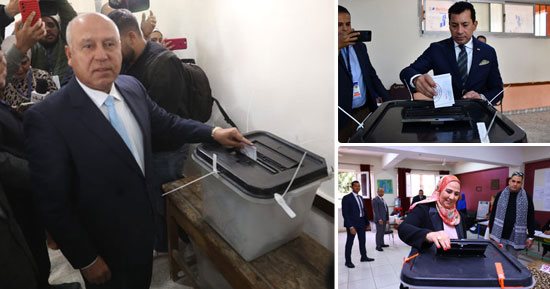 وزراء مصر يدلون بأصواتهم.. وزيرة الثقافة: الإقبال يؤكد على مستوى وعي المواطنين.. وزير البترول: نسعى لاستمرار مسيرة التطوير والبناء..  وزير شئون المجالس النيابية: المشاركة واجب على كل مواطن تجاه وطن عظيم.. صور